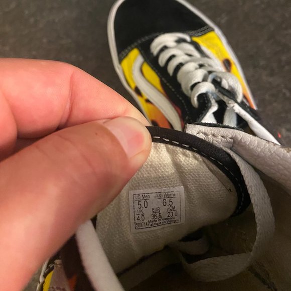 Vans Old Skool 'Flames' - Size 6.5 - Picture 8 of 9